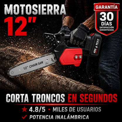 Motosierra Eléctrica Recargable 12 Pulgadas