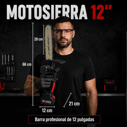 Motosierra Eléctrica Recargable 12 Pulgadas