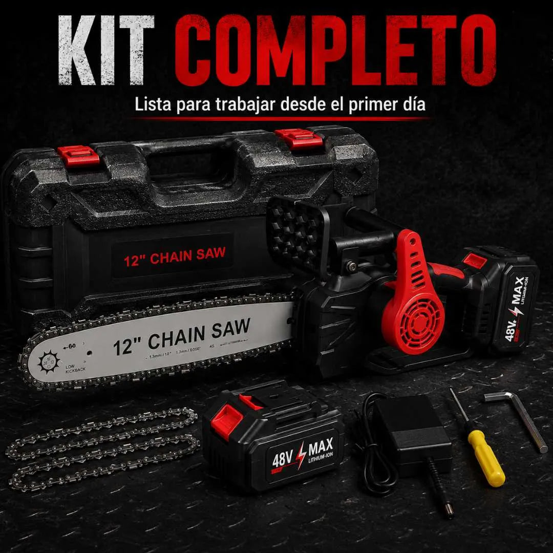 Motosierra Eléctrica Recargable 12 Pulgadas
