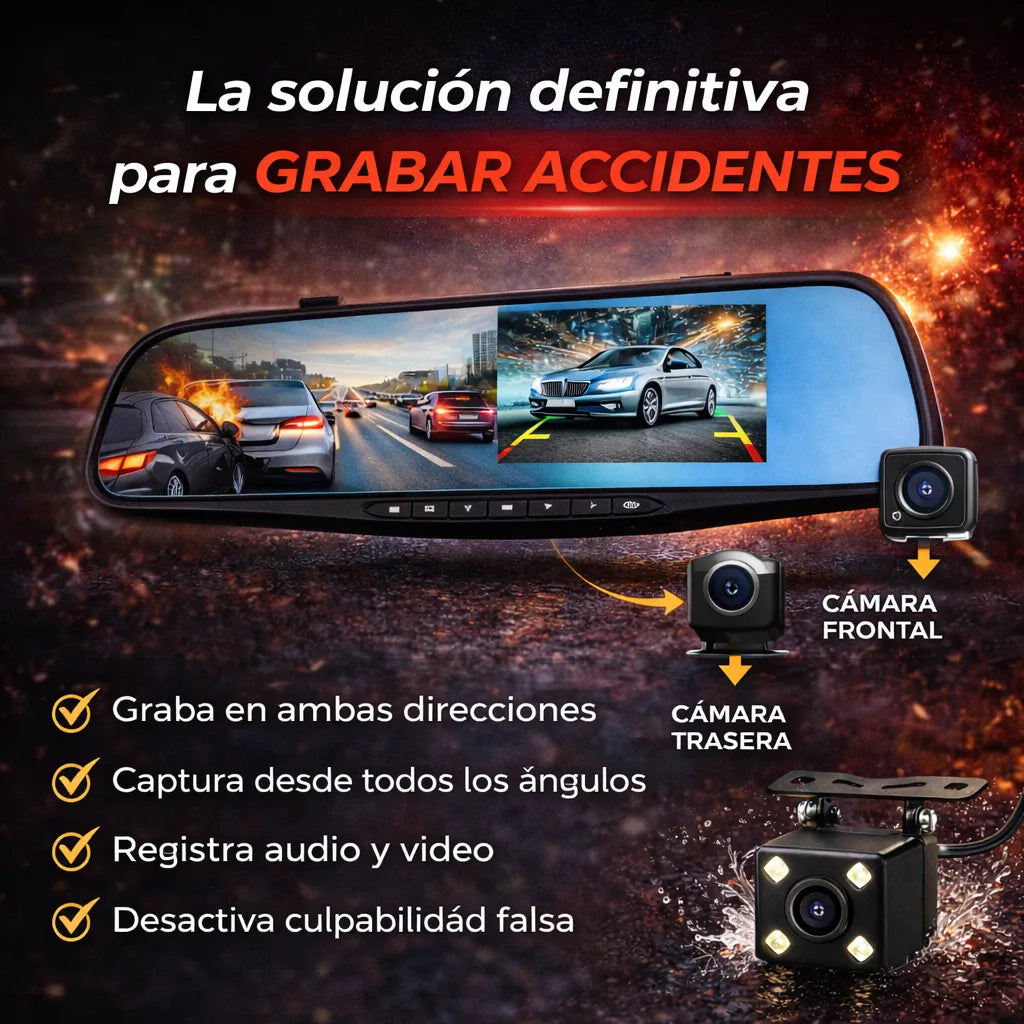 Espejo Retrovisor Con DVR
