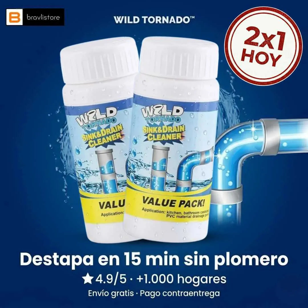 Wild Tornado - Destapa cualquier tubería en minutos.