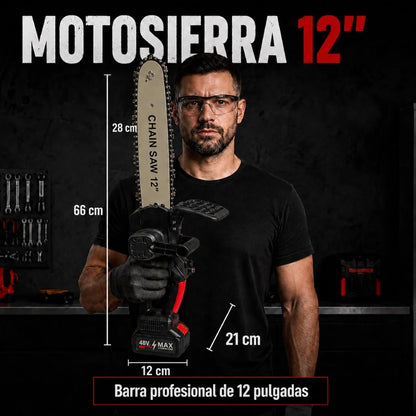 Motosierra Eléctrica Recargable 12 Pulgadas